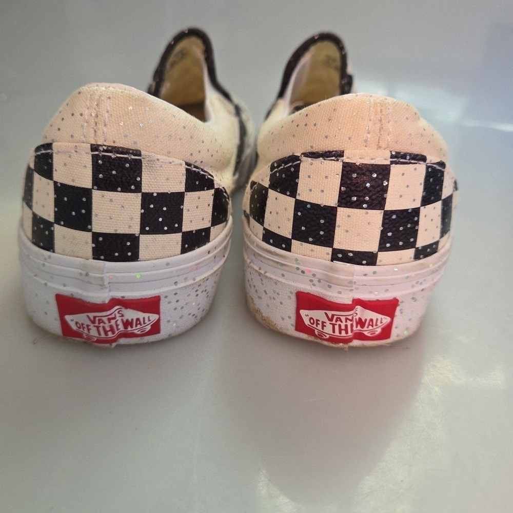 VANS‎ off the wall Sneaker Classic Slip-On Checkerboard glittter size 6 - Picture 5 of 5